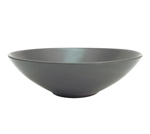CAC China 666-15-BLK 7" Dia. 20 Oz. Black Ceramic Round Japanese Style Soup Bowl (2 Dozen Per Case)