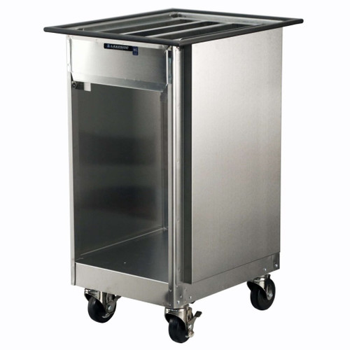 Lakeside 996 19.88" W Stainless Steel Open Base Cabinet Mobile Tray Dispenser