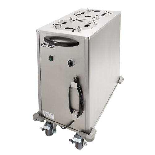 Adcraft LR-2 Stainless Steel Heated Plate Dish Dispenser - 120V, 1260 Watts