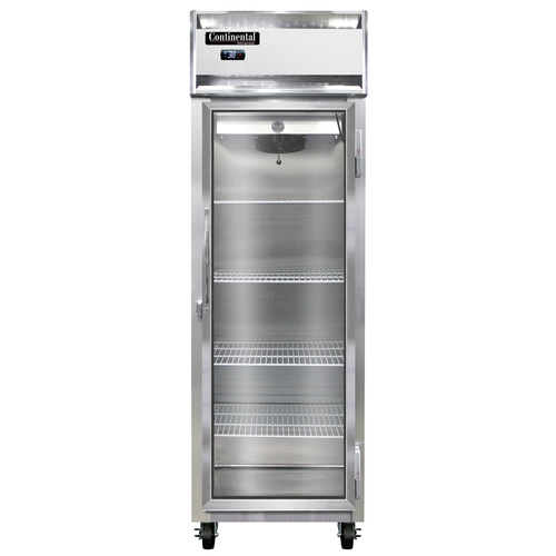 Continental Refrigerator 1RNSAGD 26" W One-Section Glass Door Reach-In Refrigerator