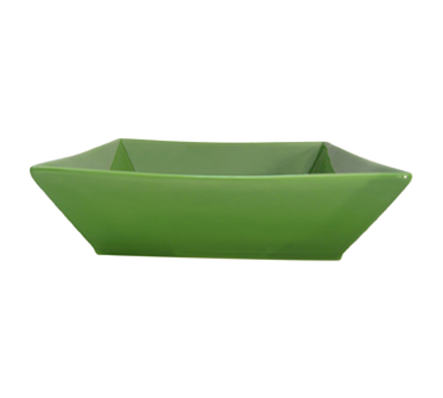 CAC China KC-B8-G 42 Oz. Green Ceramic Square Color Arts Bowl (2 Dozen Per Case)