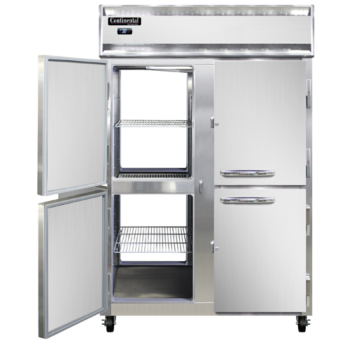 Continental Refrigerator 2RNPTHD 52"W Two-Section Solid Door Refrigerator