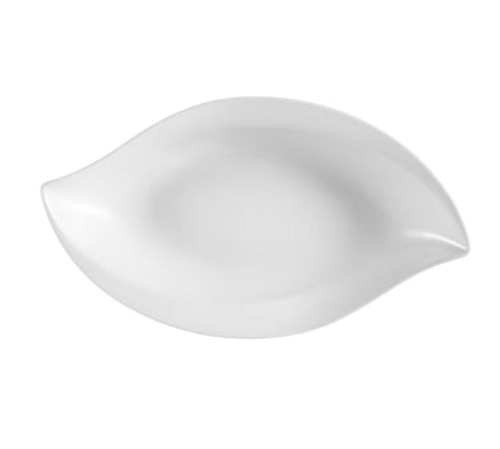 CAC China COL-W13 12 Oz. Super White Porcelain COL Wavy Bowl (2 Dozen Per Case)