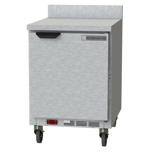 Beverage Air WTR24AHC-FIP 24"W One-Section One Door Worktop Refrigerator Backsplash
