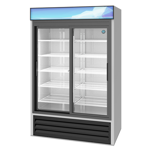 Hoshizaki RM-45-SD-HC 51" W Two-Section Glass Door Refrigerated Merchandiser