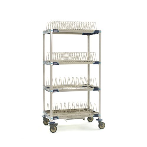 Metro PR36VX4-XDR Metromax I Mobile Drying Rack Unit With Drip Tray 36"W x 68"H 4-Tier