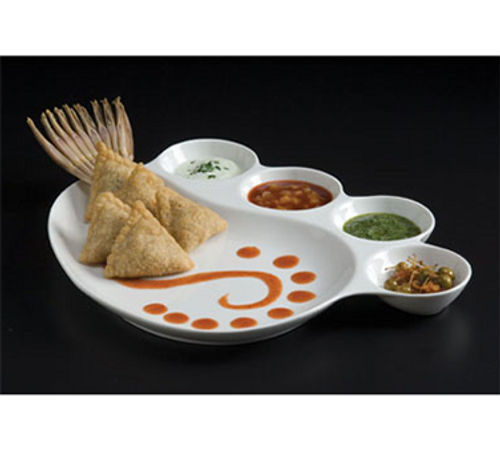 American Metalcraft CSP4 Porcelain Oval Impression Plate