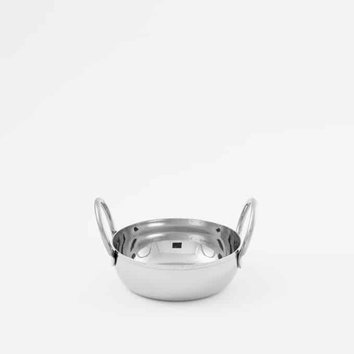 American Metalcraft BD35 4.25" 10 Oz. Stainless Steel Round Balti Dish