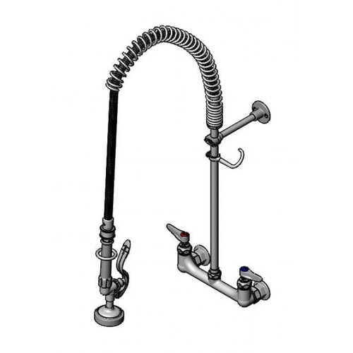 T&S Brass B-0133-B-Swv Easyinstall Pre-Rinse Unit Spring Action Gooseneck 8"