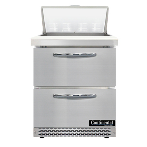 Continental Refrigerator SW27N8-FB-D 27.5" W One-Section Two Drawer Sandwich Unit