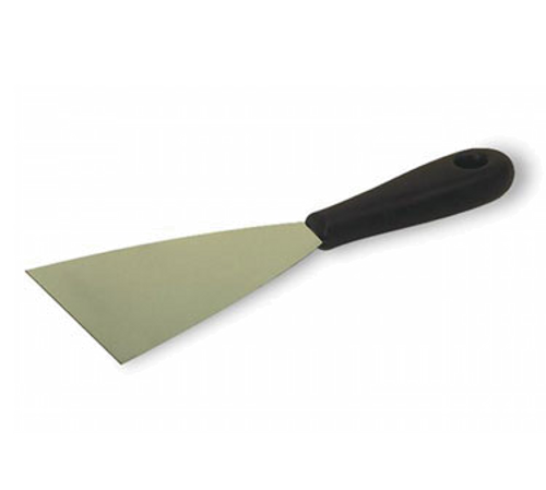 Matfer Bourgeat 112722 Triangle Spatula/Scraper 9-3/4" Length Rigid Blade Beveled CutTing Edge Stainless Steel