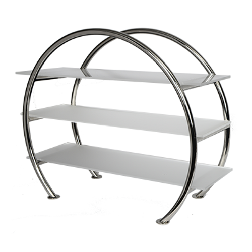 Eastern Tabletop 1755GB 33"W x 13-5/8"D x 27-1/2"H 18/10 Stainless Steel Circular Tabletop Display