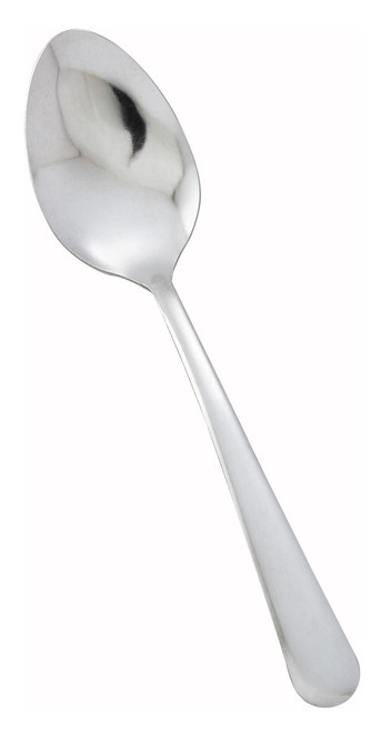 Winco 0002-03 7" 18/0 Stainless Steel Dinner Spoon (Contains 1 Dozen)