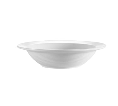 CAC China HMY-10 13 Oz. Super White Porcelain Round Harmony Grapefruit Dish (3 Dozen Per Case)