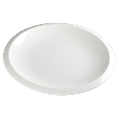Winco WDP006-203 Porcelain Creamy White Oval Plate (12 Each Per Case)