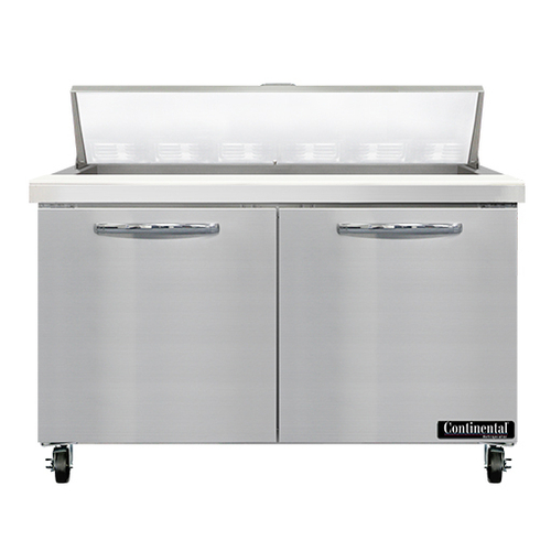Continental Refrigerator SW48N12 48" W Two-Section Two Door Sandwich Unit