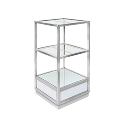 Eastern Tabletop ST1810G 19-3/4"W x 19-3/4"D x 47-1/4"H 18/10 Stainless Steel Mobile Buffet Display System