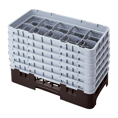 Cambro 10HS1114167 Camrack Glass Rack With (6) Soft Gray Extenders - 2 Cases