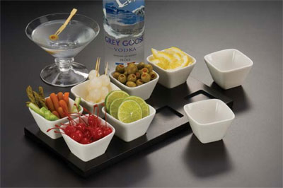American Metalcraft PORB29 4 Oz. Porcelain Square Sauce Cup