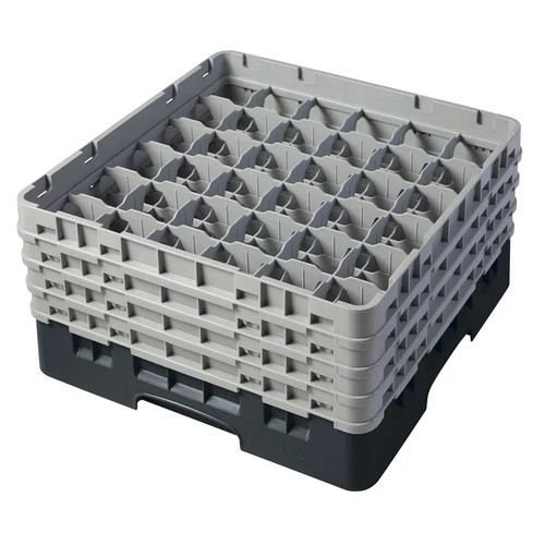 Cambro 36S800110 Camrack Glass Rack With (4) Soft Gray Extenders - 2 Cases