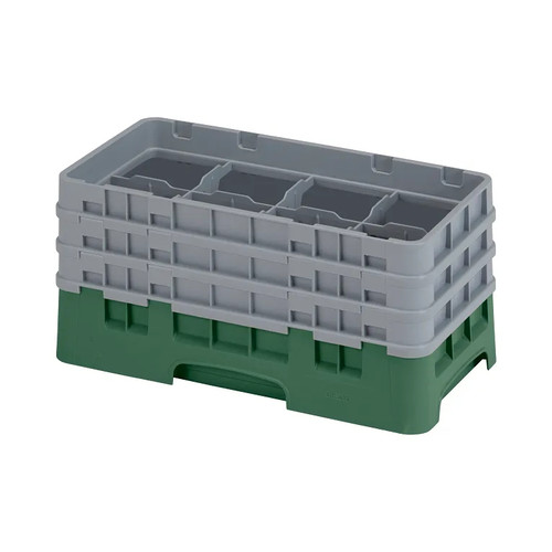 Cambro 8HS638119 Camrack Glass Rack With (3) Soft Gray Extenders - 3 Cases