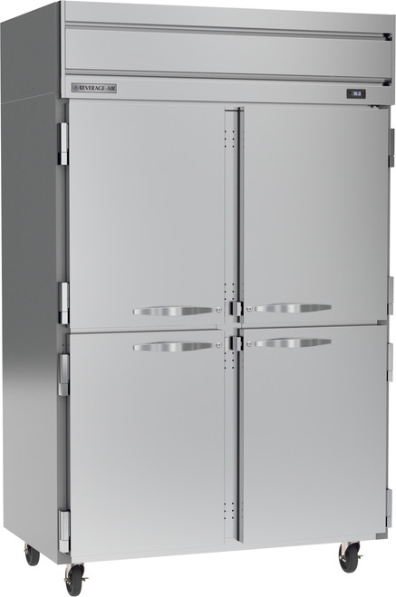 Beverage Air HR2HC-1HS 52" W Two-Section Solid Door Reach-In Horizon Series Refrigerator
