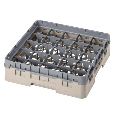 Cambro 25S318184 Camrack Glass Rack With Soft Gray Extender - 5 Cases