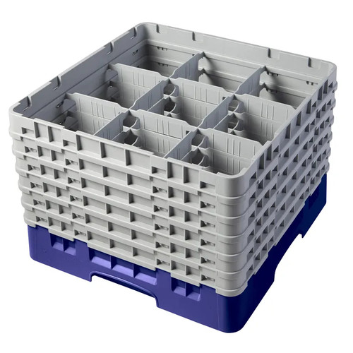 Cambro 9S1114186 Camrack Glass Rack With (6) Soft Gray Extenders - 2 Cases