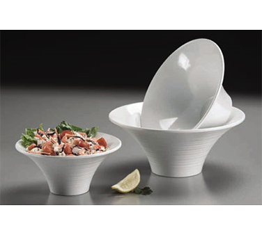 American Metalcraft FLRB8 8" 33 Oz. Plastic White Round Endurance Serving Bowl