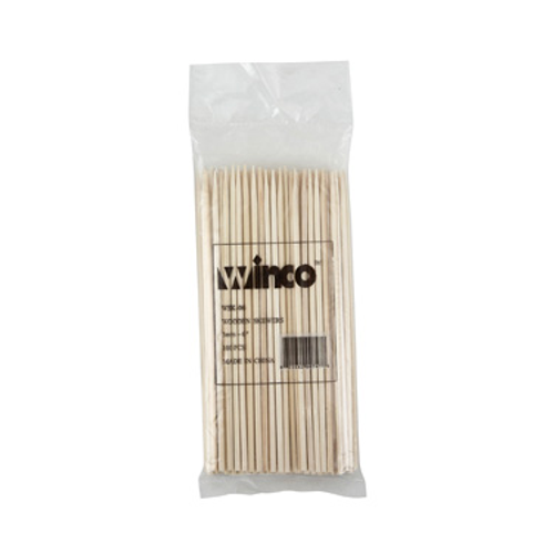 Winco WSK-06 6" Bamboo Skewers (100 Pieces Per Bag)