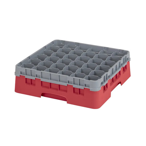 Cambro 36S418163 Camrack Glass Rack With Soft Gray Extender - 5 Cases