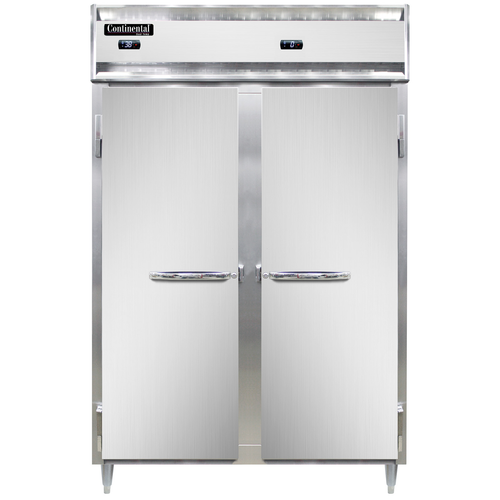 Continental Refrigerator D2RFNSA 52" W Two-Section Solid Door Reach-In Designer Line Refrigerator/Freezer