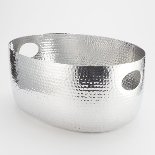American Metalcraft ATHS14 Oval Silver Aluminum Beverage Tub 19" L x 14" W x 8.25" H