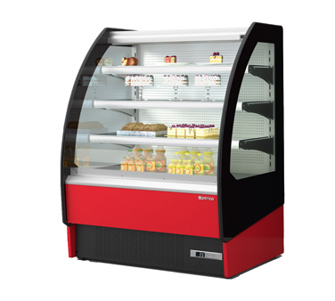 Infrico USA IDC-VBR09ISS 38.44" W Stainless Steel Self Service Refrigerated Curved Display Case - 115 Volts
