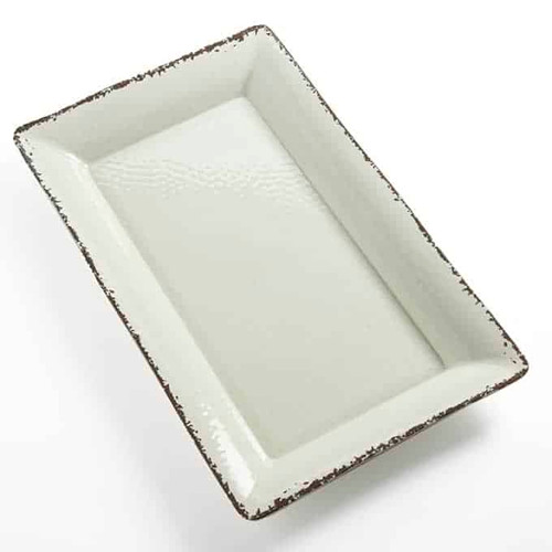 American Metalcraft AWMEL21 Plastic White Rectangular Platter