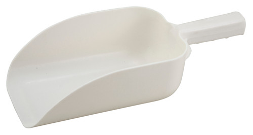 Winco PS-64 64 Oz. Flat Bottom Plastic Utility Scoop