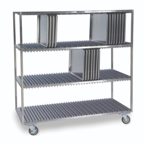 Lakeside 848 26" W x 58.63" H x 63.5" D 3 Tiers Stainless Steel Sheet Pan Drying Rack