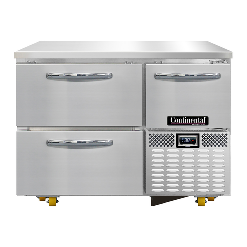 Continental Refrigerator RA43N-U-D 43.19"W Two-Section Undercounter Refrigerated Base