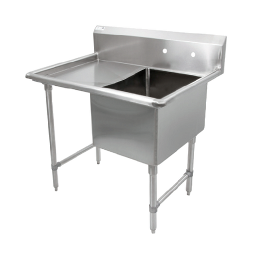 John Boos 1B18244-1D24L 46" 16-Gauge One Compartment Stainless Steel B Series Sink With Left-Hand Drainboard