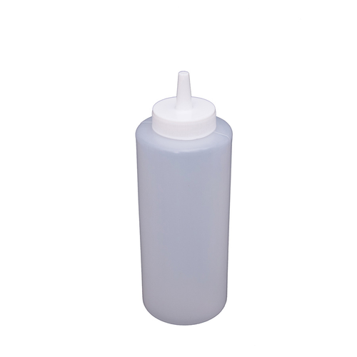 CAC China SQBT-12C 12 Oz. Clear Plastic Squeeze Bottle (12 Pack Per Case)