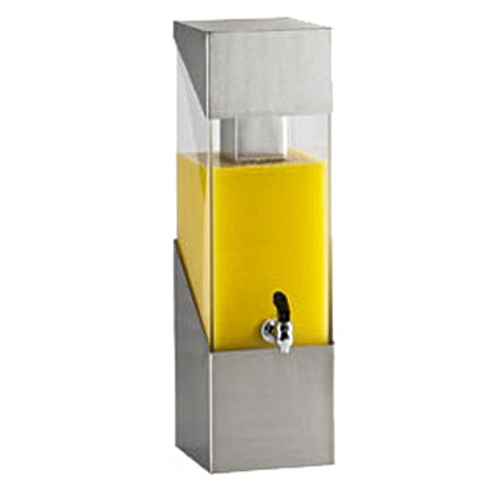 Cal-Mil 1991-3-55 3 Gallon Squared Beverage Dispenser Stainless Steel Square