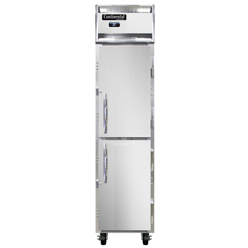 Continental Refrigerator 1RSENSSHD 17.75" W One-Section Solid Door Reach-In Slim Line Refrigerator