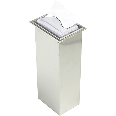 San Jamar H2003CLSS Interfold Countertop Napkin Dispenser Plastic Clear FacePlate