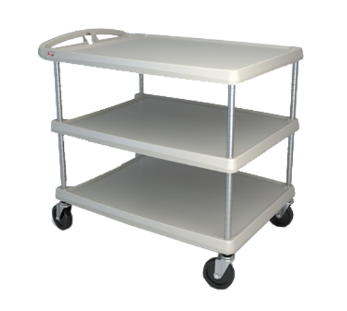 Metro BC2636-34G 27.69" W x 40.25" D x 36.88" H Gray Plastic Shelf myCart Series Utility Cart