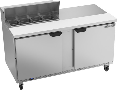 Beverage Air SPE60HC-08 60" W Two-Section Two Door Sandwich Top Refrigerated Counter
