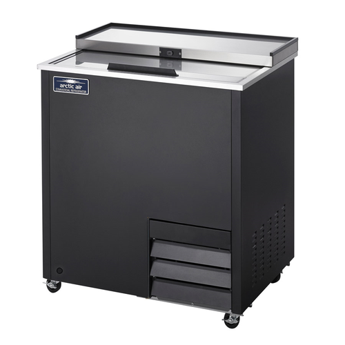 Arctic Air AGF24 24" W Black Stainless Steel 3 Epoxy Coated Shelves Glass Froster -115 Volts