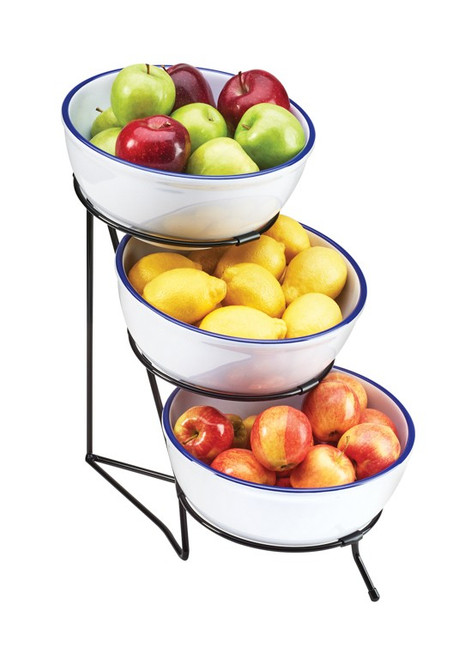 Cal-Mil C1222-10 10"W x 18"D x 18"H Black Bowl Rack