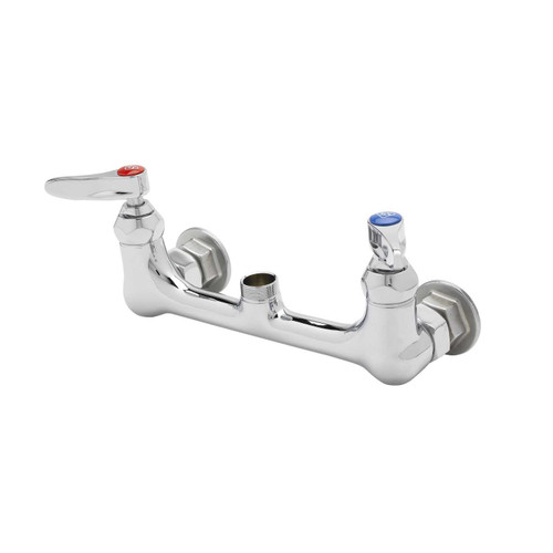 T&S Brass B-0131-LN-CR-SC Pre-Rinse Mixing Faucet Less Nozzle wall mount with 8" adjustable centers