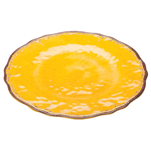 Winco WDM001-602 11" Plastic Yellow Round Plate (24 Each Per Case)
