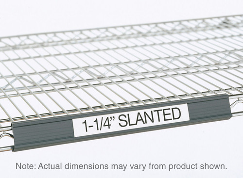 Metro 9990Sl3 Super Erecta Slanted Label Holder 31 x 1-1/4" Gray Solid Plastic Holder